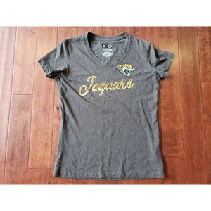 Women's NFL Team Apparel 1st Fashion Collection Jaguars Small Sequin T Shirt